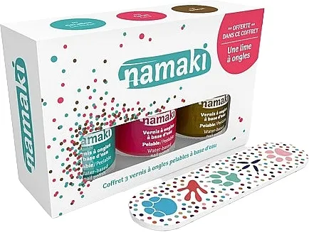 Namaki (polish/7.5ml+acc) (Caribbean + Coral-bronze + Lime) Set