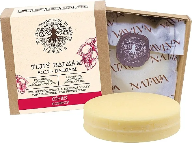 Natava Solid Balm Regenerator za kosu u komadu "Divlja ruža"