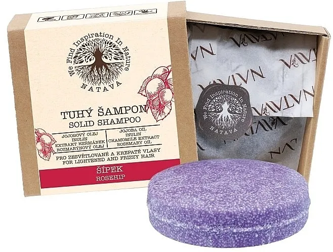 Natava Solid Shampoo Šampon u ploči 'Divlja ruža'