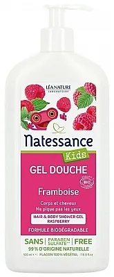 Natessance Kids Raspberry Shower Gel Organski gel za tuširanje