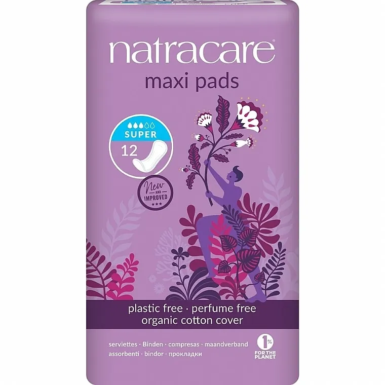 Natracare Maxi Super Pads Ulošci, 12 kom
