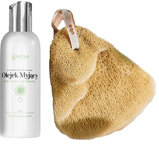 Natur Planet (f/oil/150ml + sponge/1pc) Set "Zeleni čaj"