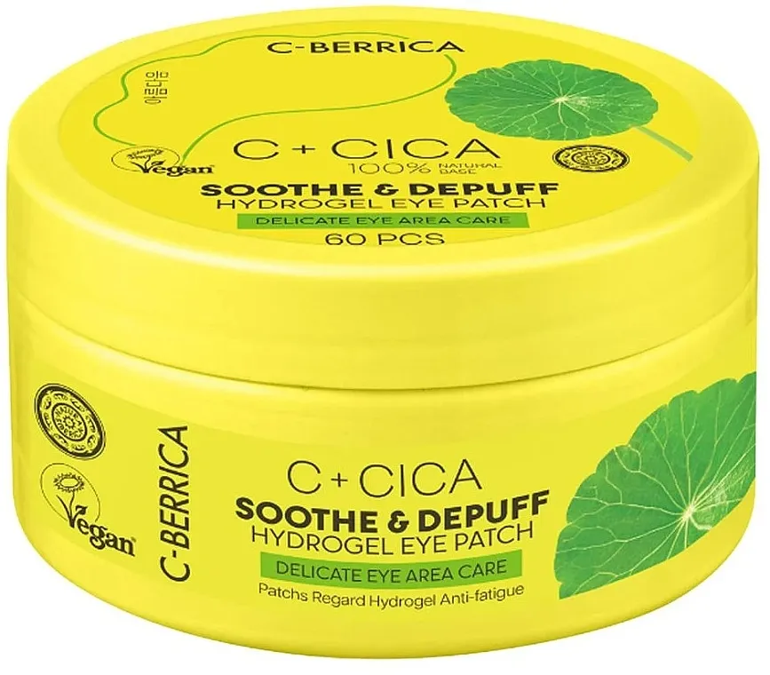 Natura Siberica C-Berrica C + Cica Soothe &amp; Depuff Hydrogel Eye Patch Utešne hidrogel flastere za oči koji smanjuju natečenost