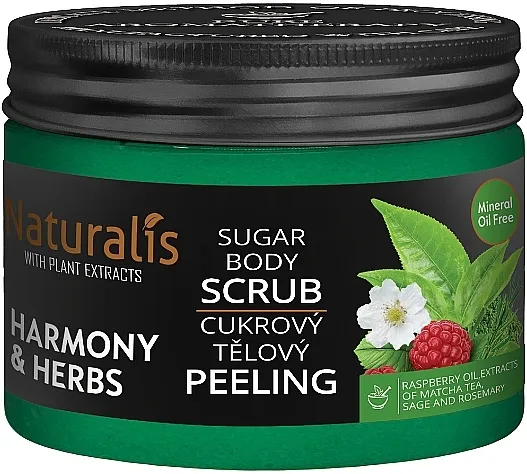 Naturalis Sugar Body Scrub Piling za telo Harmony &amp; Herbs