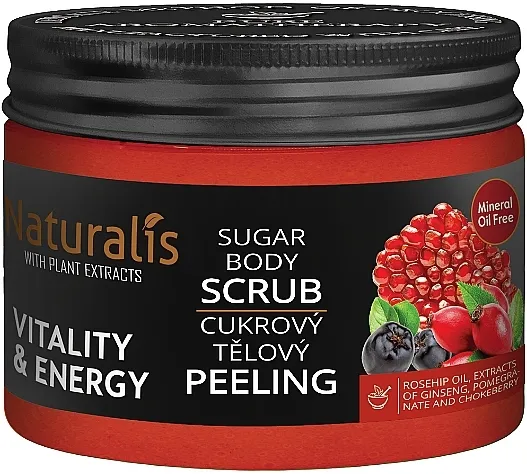 Naturalis Sugar Body Scrub Piling za telo Vitalnost &amp; Energija