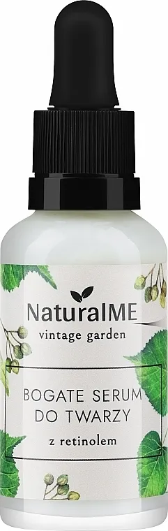 NaturalME Vintage Garden Honey &amp; Linden Revitalization &amp; Firming Rich Face Serum Bogato serum za lice revitalizacija i učvršćivanje za dan i noć sa retinolom