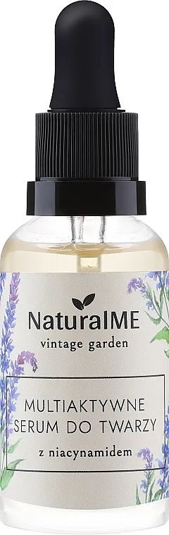 NaturalME Vintage Garden Sage &amp; Cistus Multiactive Regulating &amp; Normalizing Face Serum With Niacinamide Višenamenski serum za lice za dan i noć sa niacinamidom, koji reguliše i normalizuje