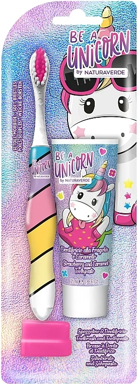 Naturaverde Be a Unicorn (toothpaste/25ml + toothbrush/1pcs) Set