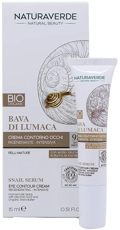 Naturaverde Eye Contour Cream Snail Serum Krema za predeo oko očiju