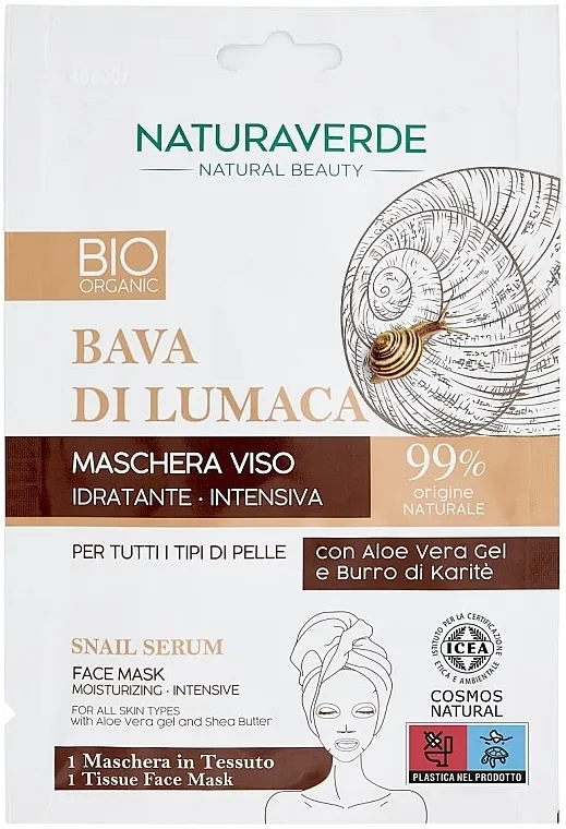 Naturaverde Face Mask Snail Serum Maska za lice