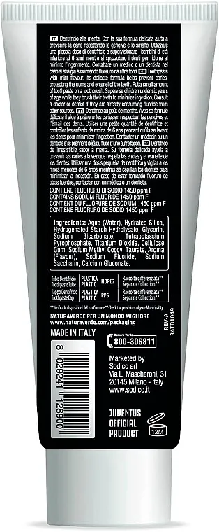 Naturaverde Football Teams Juventus Mint Toothpaste Pasta za zube