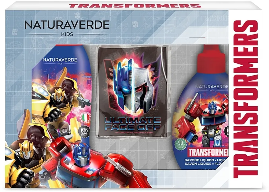 Naturaverde Kids Transformers (sh/gel/250ml + liquid/soap/250ml + bag) Set