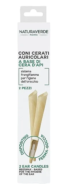 Naturaverde Pharma Ear Wax Cones Beeswax Based Voskirani konusi za uši