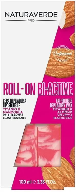 Naturaverde Pro Roll-On Bi-Active With Titanium And Almond Vosak za depilaciju u patroni