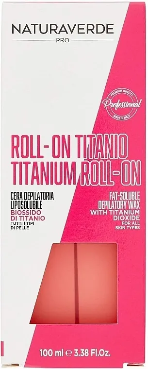 Naturaverde Pro Titanium Roll-On Fat Soluble Depilatory Wax Vosak za depilaciju u patroni