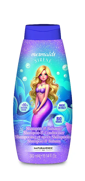 Naturaverde Sirene Mermaids Shampoo &amp; Conditioner Šampon i regenerator za kosu 2 u 1