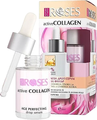 Nature of Agiva Roses Active Collagen Age Perfecting Drop Serum Serum protiv bora za lice