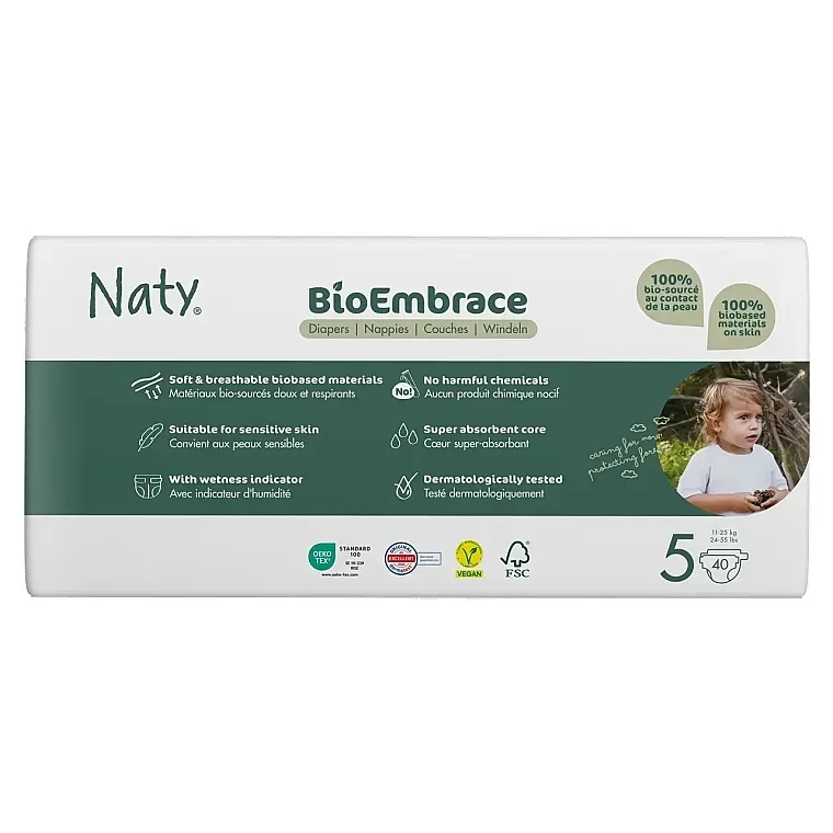 Naty Ekološke pelene za decu 5, 11-25 kg, 40 kom.