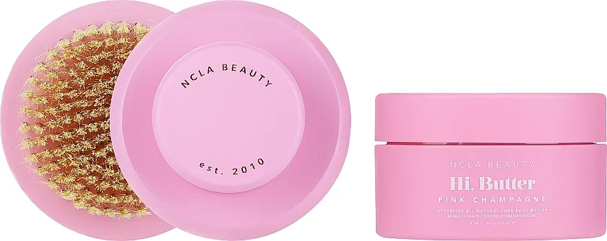 NCLA Beauty Pink Champagne (b/butter/100g + brush/1pc) Set