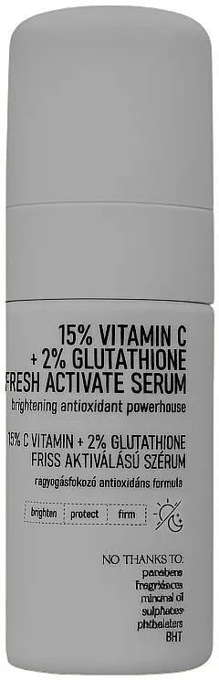 Nerds 15% Vitamin C + 2% Glutathione Fresh Active Serum Osvježavajući aktivirajući serum