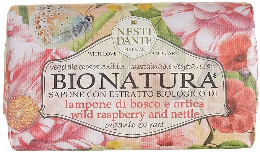 Nesti Dante Bio Natura Bush Raspberry &amp; Nettle Soap Sapun "Malina i kopriva"