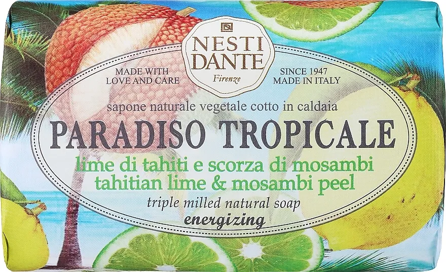 Nesti Dante Paradiso Tropicale Tahitian Lime &amp; Mosambi Peel Soap Sapun "Limeta i mangostin"