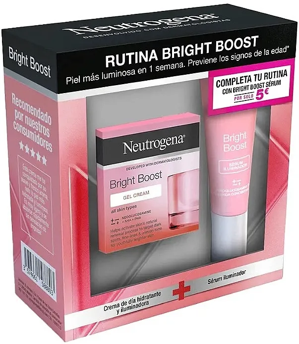 Neutrogena Bright Boost Routine Pack (gel/cr/50ml + f/serum/30ml) Set