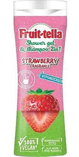 Nickelodeon Fruit-Tella Strawberry Shower Gel &amp; Shampoo Gel za tuširanje