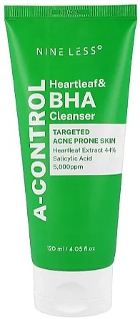 Nineless A-Control Heartleaf &amp; BHA Cleanser Eksfolijantna emulzija za problematičnu kožu