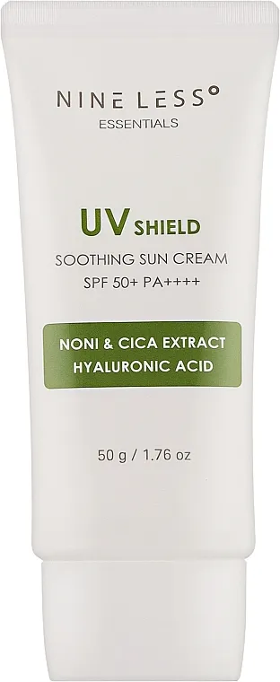 Nineless Essentials UV Shield Soothing Sun Cream SPF 50+/PA++++ Krema za sunčanje sa centelom i nonijem