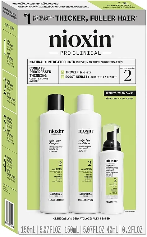 Nioxin Pro Clinical System 2 Set (sh/150ml + cond/150ml + ser/40ml)