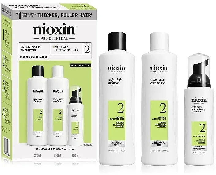 Nioxin Pro Clinical System 2 Set (shm/300ml + cond/150ml + ser/100ml)
