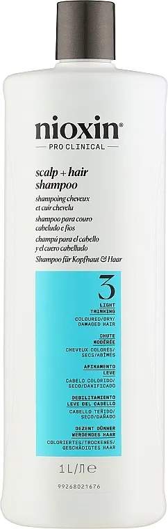 Nioxin Pro Clinical System 3 Scalp + Hair Thickening Shampoo Šampon za suvu kožu glave i kosu