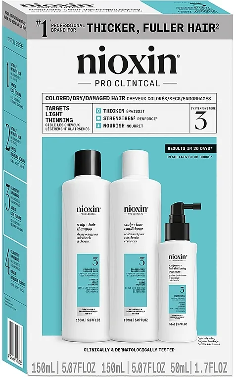 Nioxin Pro Clinical System 3 Set (sh/150ml + cond/150ml + ser/50ml)