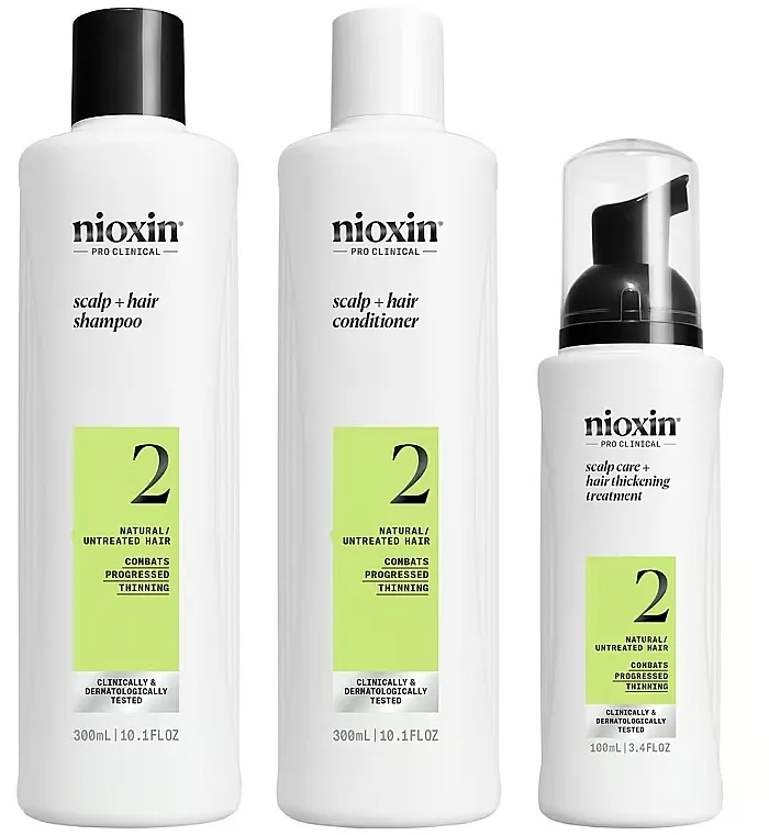 Nioxin System 2 Loyalty Kit (shmp/300ml + h/cond/300ml + h/serum/100ml) Set