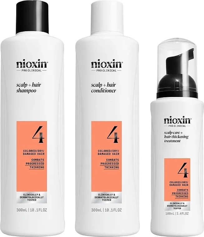 Nioxin System 4 Loyalty Kit (shmp/300ml + h/cond/300ml + h/serum/100ml) Set