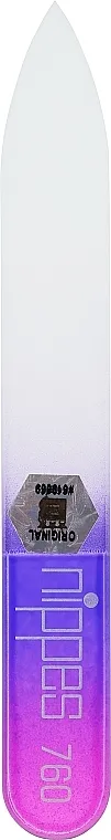 Nippes Solingen Glass Nail File Staklena turpija za nokte, 9 cm, ljubičasta