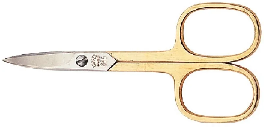 Nippes Solingen Manicure Scissors N855 Zaobljene makazice za nokte, pozlaćene, 9 cm