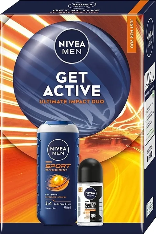 NIVEA Beauty Get Active 2025 (sh/gel/250ml + deo/50ml) Set