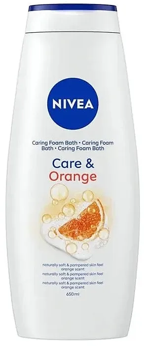 NIVEA Care &amp; Orange Caring Foam Bath Gel za tuširanje