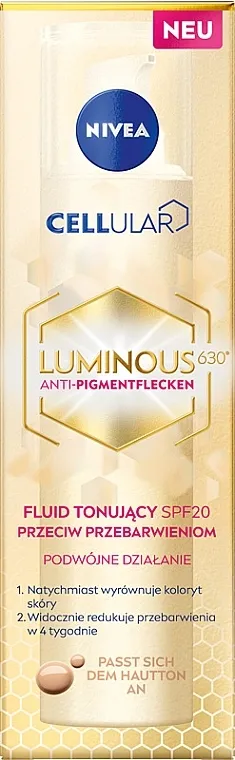 Nivea Cellular Luminous 630 SPF20 Dnevni fluid protiv pigmentacije