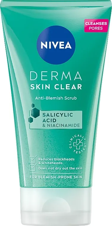 Nivea Derma Skin Clear Anti-Blemish Scrub Piling protiv nepravilnosti za lice i tijelo