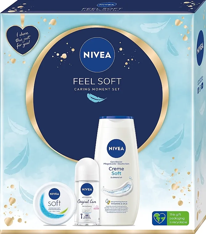 NIVEA Feel Soft (sh/gel/250ml + deo/50ml + cr/100ml) Set
