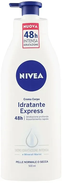 Nivea Hydration Express 48H Body Cream Losion za telo (sa pumpicom)