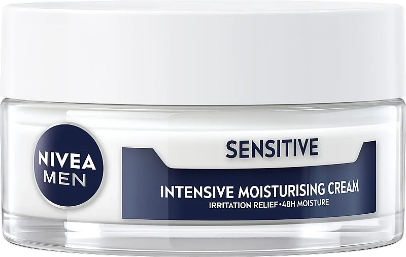 Nivea Intensively Moisturizing Cream Men Sensitive Skin Intenzivno hidratantna krema za muškarce za osjetljivu kožu