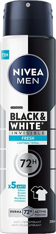 NIVEA Invisible For Black&amp;White Fresh 48 hour Dezodorans u spreju antiperspirant "Invisible for black and white"