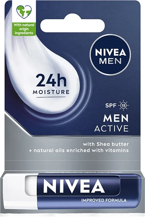NIVEA Men Active Care SPF 15 Balzam za usne