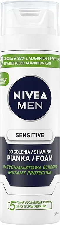 NIVEA MEN Active Comfort System Shaving Foam Umirujuća pjena za brijanje za osjetljivu kožu