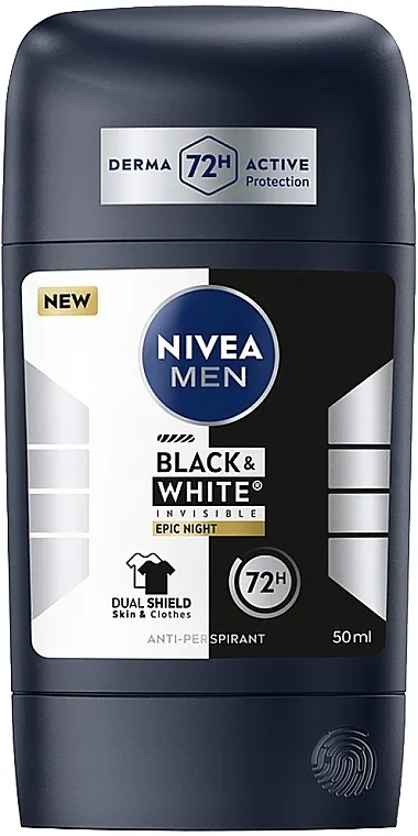 Nivea Men Black &amp; White Invisible Epic Night 72h Active Protection Anti-Perspirant Stik protiv znojenja za muškarce