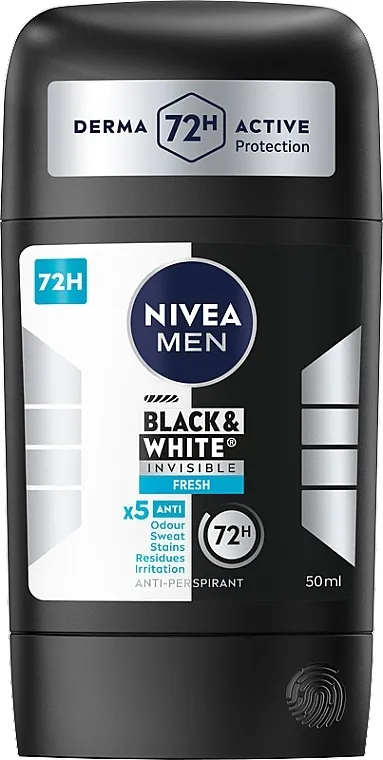 Nivea Men Black &amp; White Invisible Fresh 48H Antiperspirant Stick Antiperspirant stik za muškarce